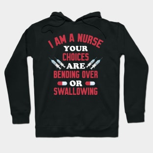 bending over or swallowing Hoodie